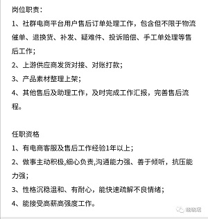 社群團購起(qǐ)盤初期具體崗位分工和招聘需求1